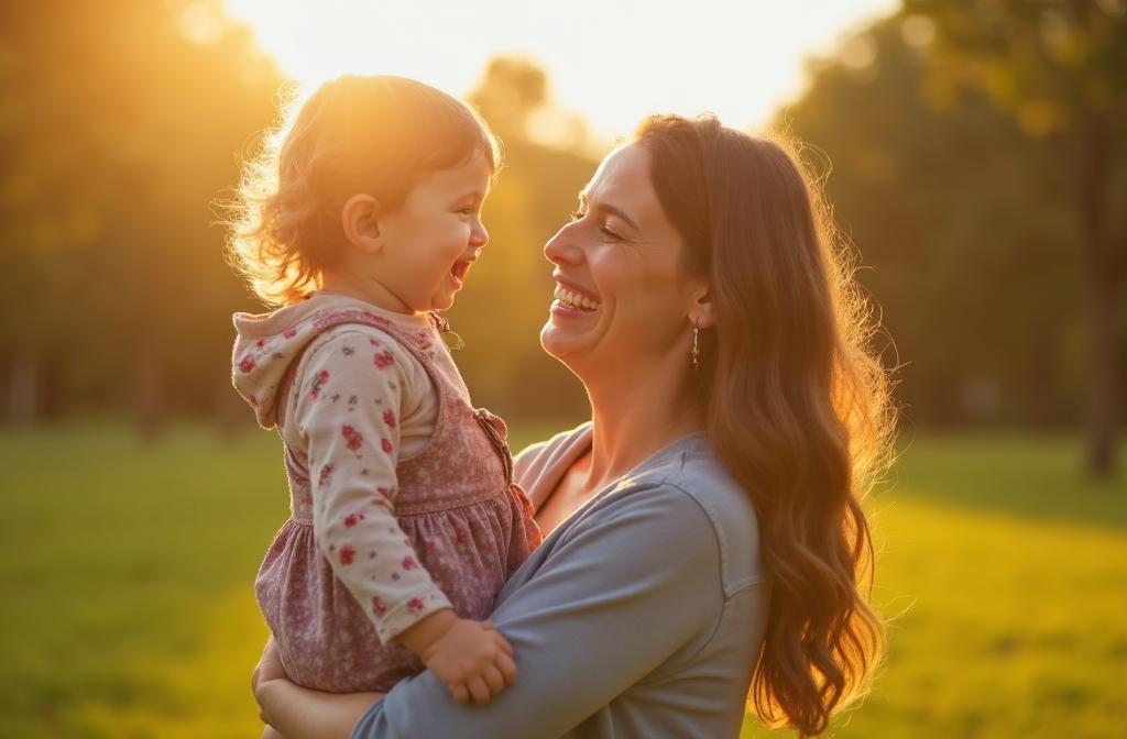 Šťastná maminka s dítětem – radost, kterou pomáháte vytvářet